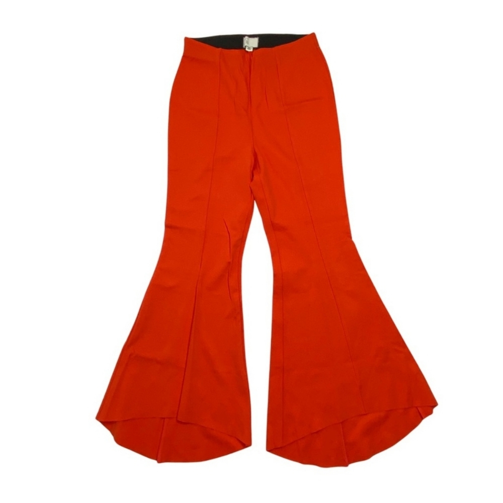 Postmark Anthropologie Retro High Waist Cropped Flare Pants Groovy Pull-On Pants